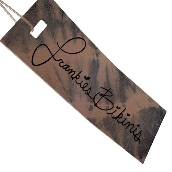 Frankies Bikinis Kaia Top Isla Pink Mosaic Print Strappy Back Bikini Top L NWT - Picture 6 of 7